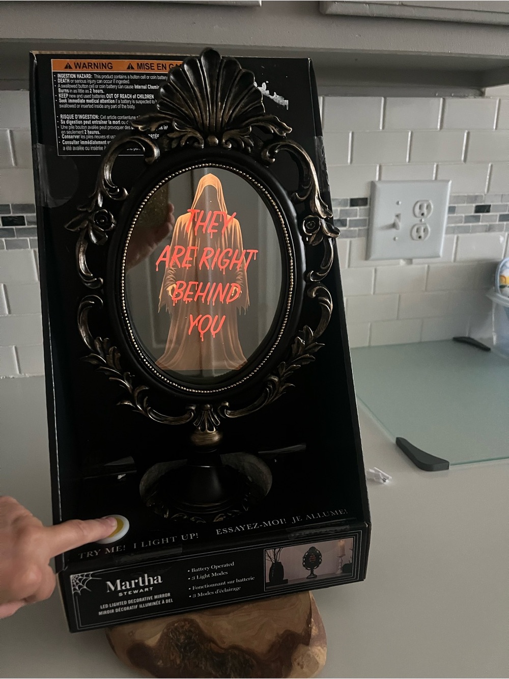 Viral Halloween Martha Stewart LED lighted mirror, BRAND NEW